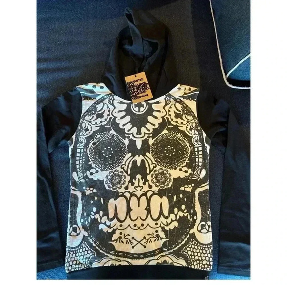 NWT Skull Hoodie by One Teaspoon (XS) - Picture 4 of 7